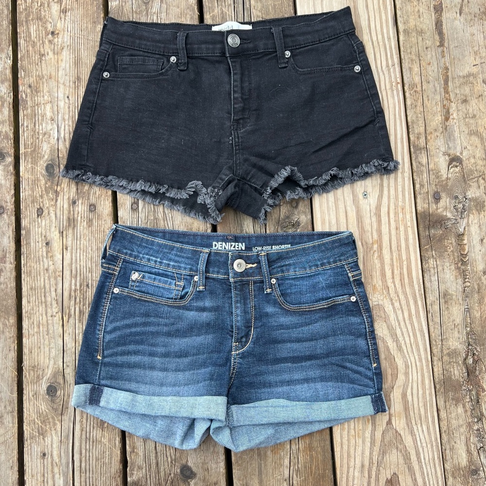 Denizen from Levi's Women's Black and Blue Jean Shorts